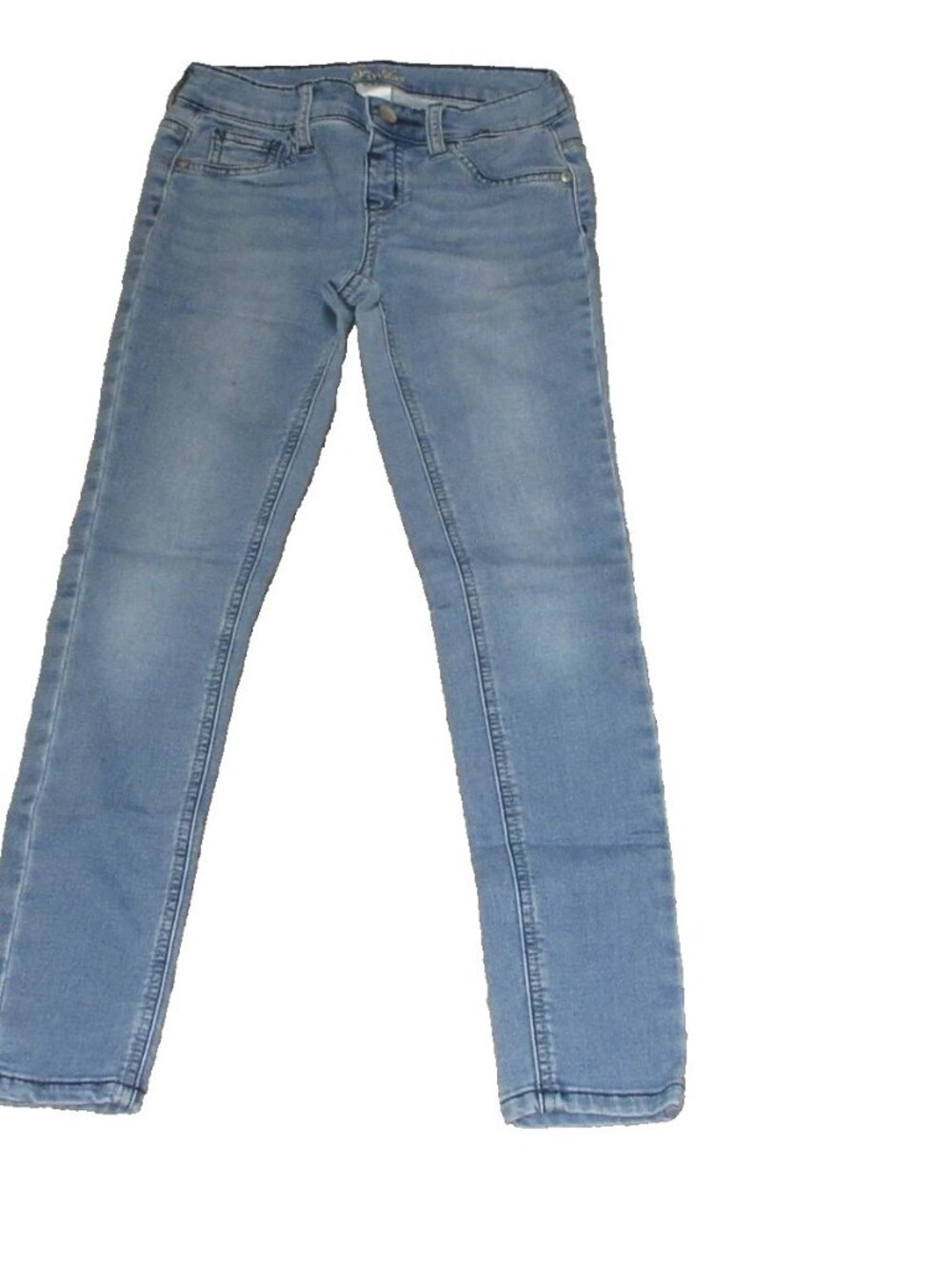 justice girls stonewashed Denim Jeggings Sz 8 Snap